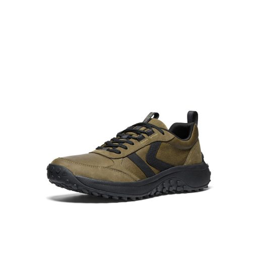 Men's KS86 Leather Sneaker  |  Dark Olive/Black - Image 3