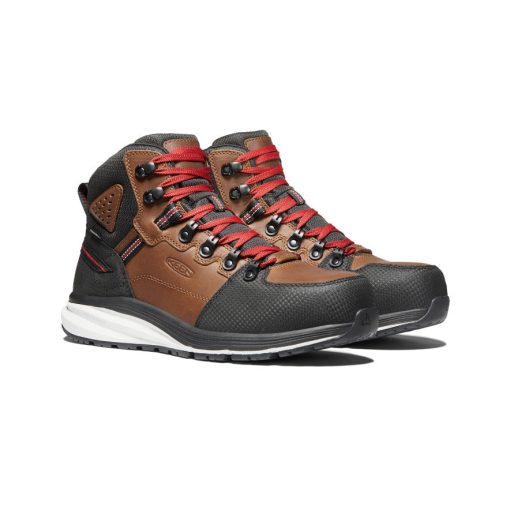 Men's Red Hook Waterproof Boot (Carbon Toe)  |  Tobacco/Black - Image 2