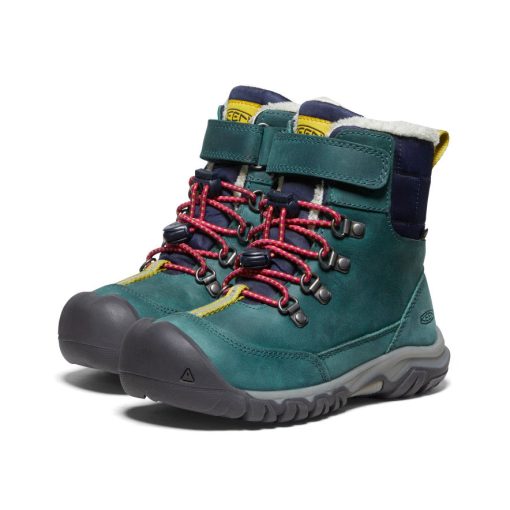 Little Kids' Kanibou Waterproof Winter Boot  |  Deep Lagoon/Jazzy - Image 2