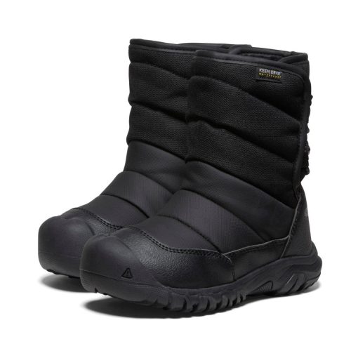 Little Kids' Puffrider Waterproof Winter Boot  |  Black/Steel Grey - Image 2