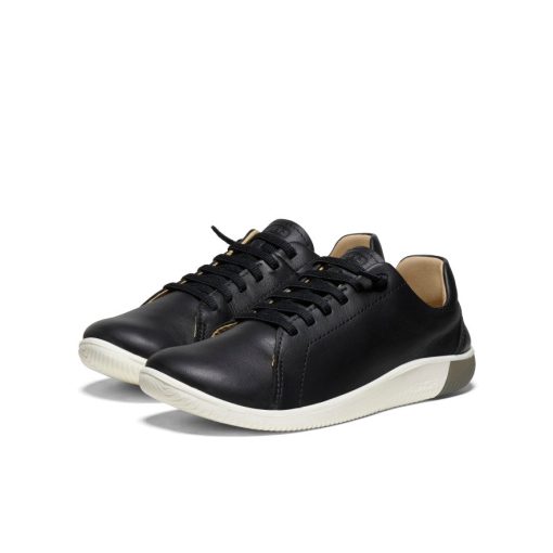 Women's KNX Leather Sneaker  |  Black/Star White - Image 2