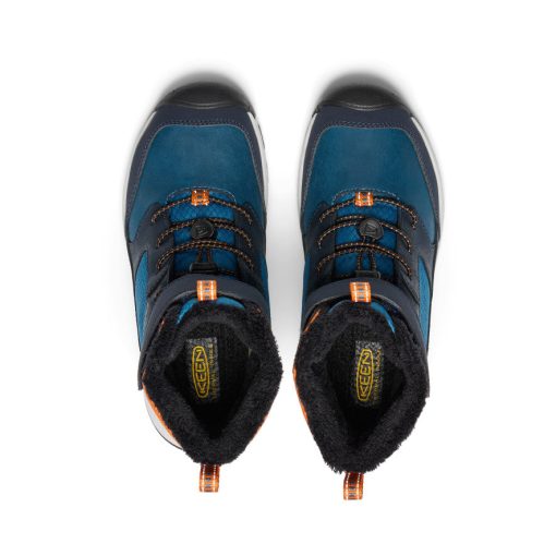 Big Kids' Skua Waterproof Winter Boot  |  Sky Captain/Gold Flame - Image 4