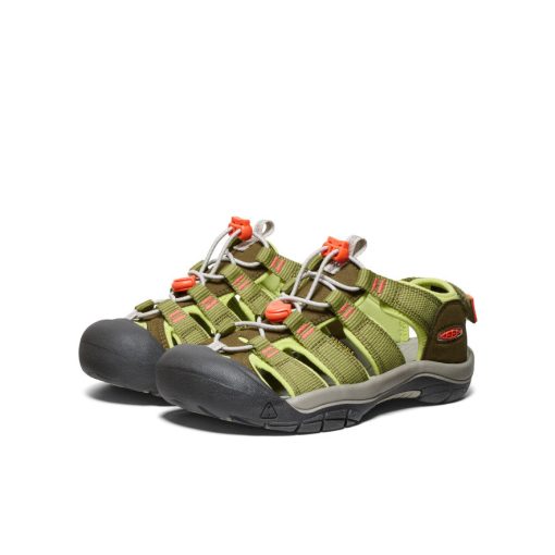 Big Kids' Newport Boundless Sandal  |  Dark Olive/Scarlet Ibis - Image 3