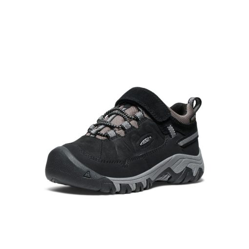 Little Kids' Targhee IV Waterproof Hiking Shoe  |  Black/Steel Grey - Image 3