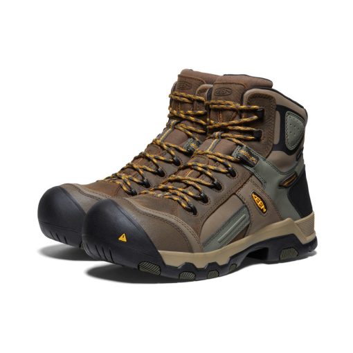 Men's Davenport AL Waterproof Mid (Composite Toe)  |  Shitake/Forest Night - Image 2