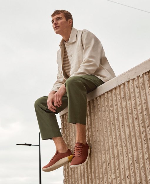 Men's KNX Leather Sneaker  |  Tortoise Shell/Plaza Taupe - Image 9