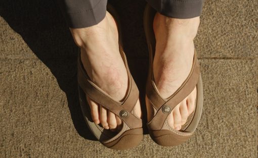 Men's Waimea Leather Flip-Flop  |  Brindle/Birch - Image 7