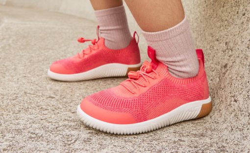 Big Kids' KNX Knit Sneaker  |  Star White/Skyway - Image 7