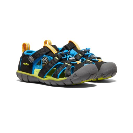Little Kids' Seacamp II CNX  |  Black/Brilliant Blue - Image 2