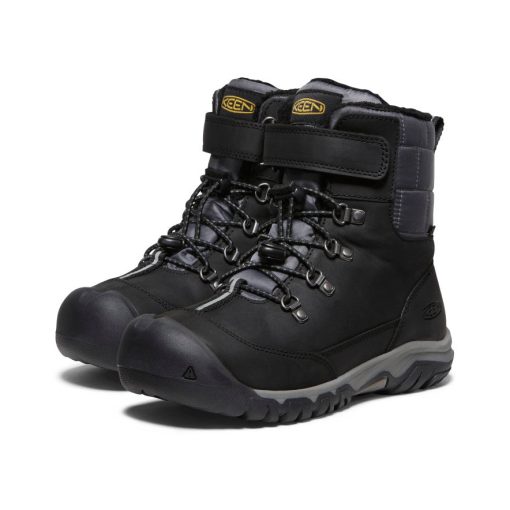 Big Kids' Kanibou Waterproof Winter Boot  |  Black/Magnet - Image 2