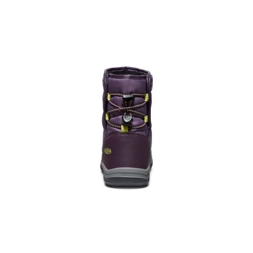 Big Kids' Puffrider Waterproof Winter Boot  |  Black Plum/Daiquiri Green - Image 5