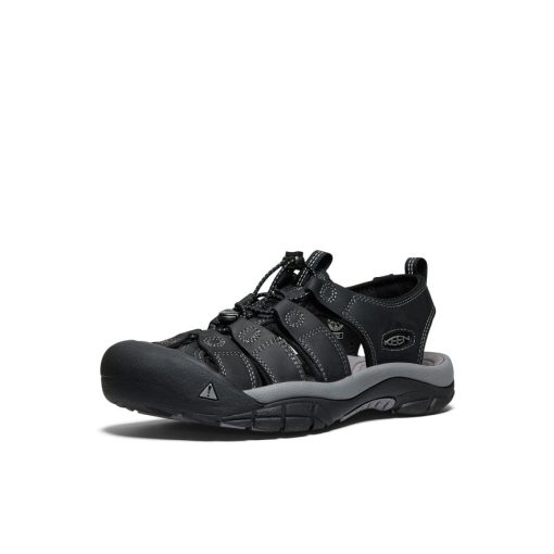 Men's Newport Leather Sandal  |  Black/Steel Grey - Image 3