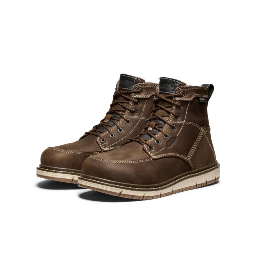 Women's San Jose 6 Waterproof Boot (Aluminum Toe)  |  Cascade Brown/Gum - Image 2