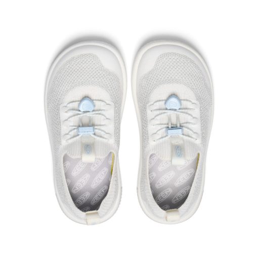 Little Kids' KNX Knit Sneaker  |  Star White/Skyway - Image 4