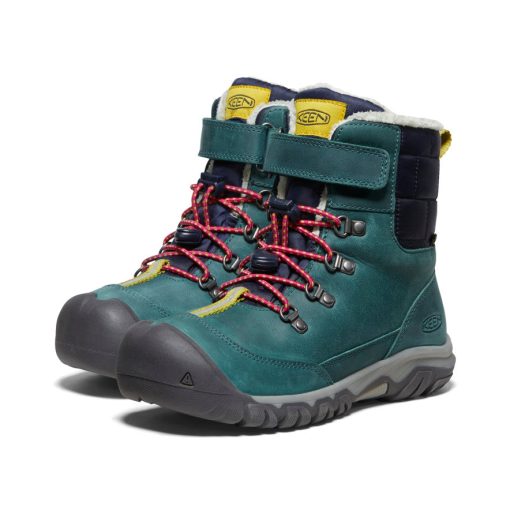 Big Kids' Kanibou Waterproof Winter Boot  |  Deep Lagoon/Jazzy - Image 2
