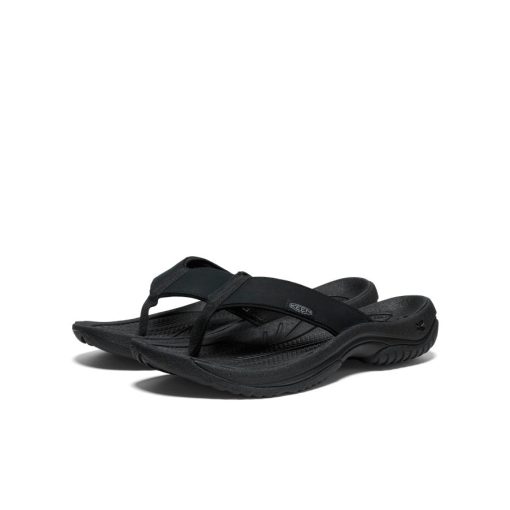 Men's Kona Leather Flip-Flop  |  Black/Steel Grey - Image 6