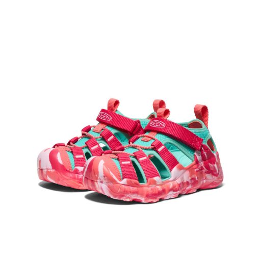 Little Kids' Hyperport H2 Sandal  |  Raspberry/Pool Blue - Image 3