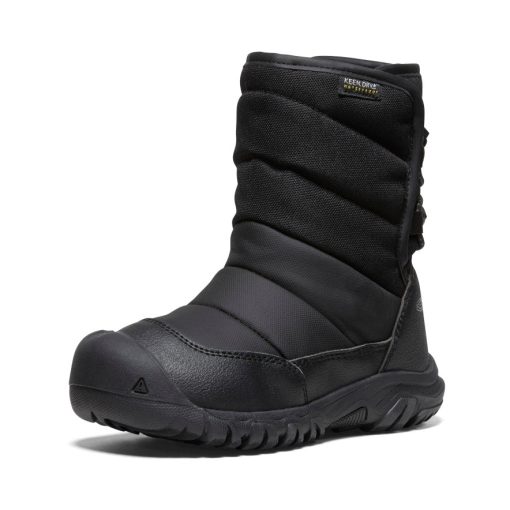Little Kids' Puffrider Waterproof Winter Boot  |  Black/Steel Grey - Image 3