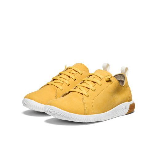 Big Kids' KNX Leather Sneaker  |  Daffodil/Star White - Image 2