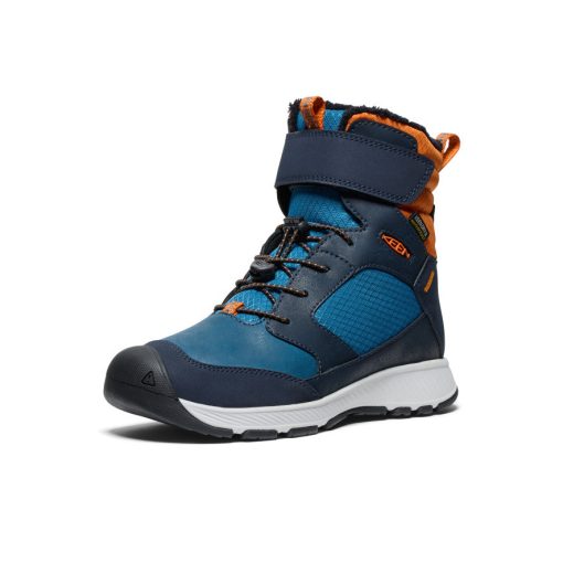 Big Kids' Skua Waterproof Winter Boot  |  Sky Captain/Gold Flame - Image 3