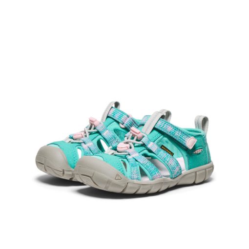 Little Kids' Seacamp II CNX  |  Bright Aqua/Giggle Pink - Image 3