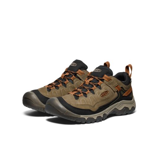 Men's Targhee IV Wide Waterproof Hiking Shoe  |  Sea Turtle/Roasted Pecan - Image 2