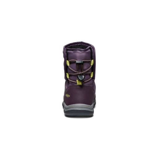 Little Kids' Puffrider Waterproof Winter Boot  |  Black Plum/Daiquiri Green - Image 5