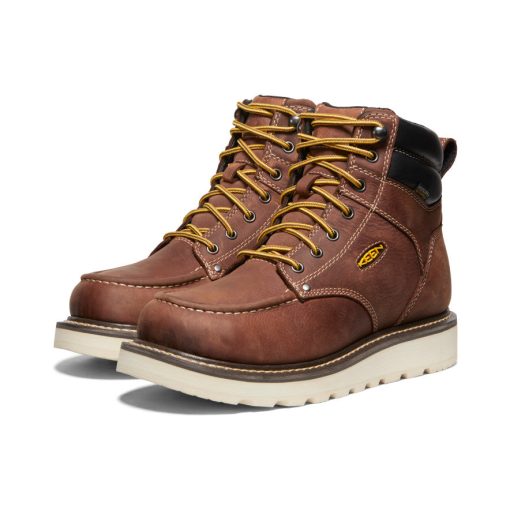 Men's Cincinnati 6 Waterproof Boot (Soft Toe)  |  Tuscan Red/Sandshell - Image 2