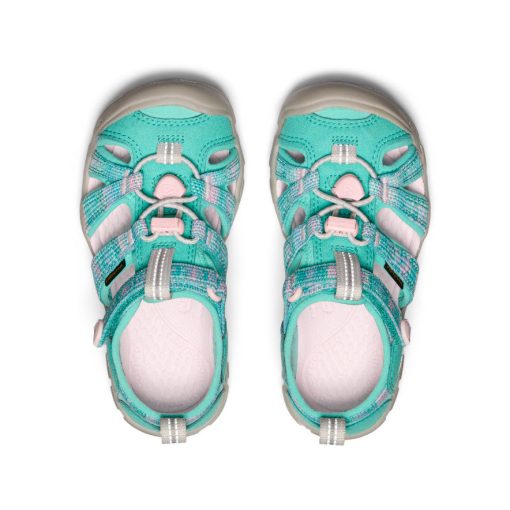 Little Kids' Seacamp II CNX  |  Bright Aqua/Giggle Pink - Image 4
