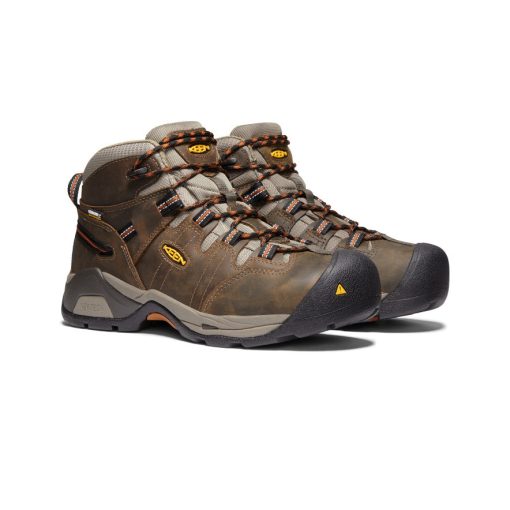 Men's Detroit XT Waterproof Boot (Soft Toe)  |  Black Olive/Leather Brown - Image 2