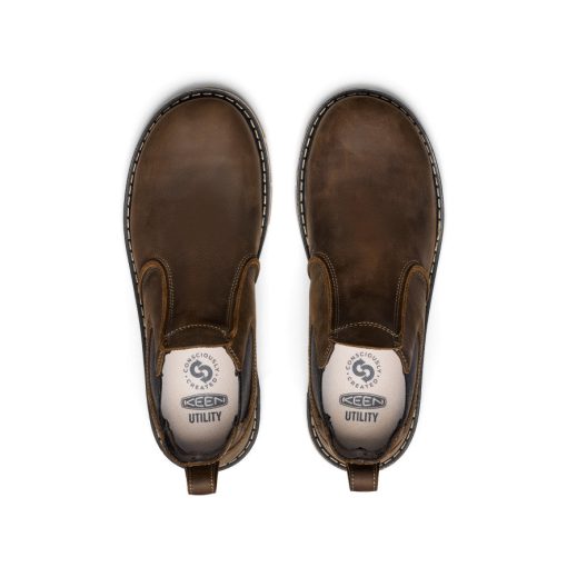Men's San Jose Pull-On 90° Heel Boot (Aluminum Toe)  |  Cascade Brown/Gum - Image 4