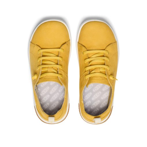 Big Kids' KNX Leather Sneaker  |  Daffodil/Star White - Image 4