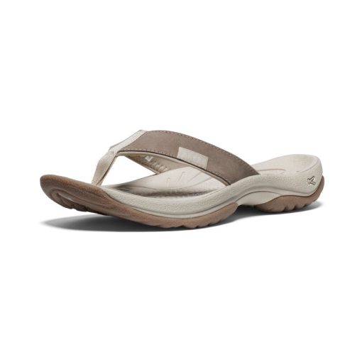 Women's Kona Leather Flip-Flop  |  Brindle/Silver Birch - Image 3
