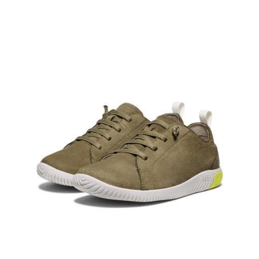 Big Kids' KNX Leather Sneaker  |  Martini Olive/Evening Primrose - Image 2