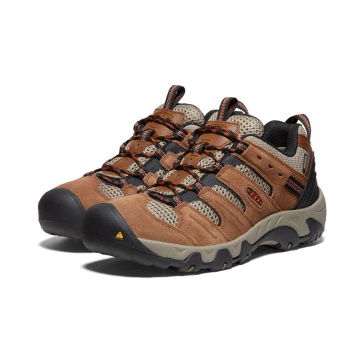 Men's Headout Waterproof Hiking Shoe  |  Bison/Fossil Orange - Image 2
