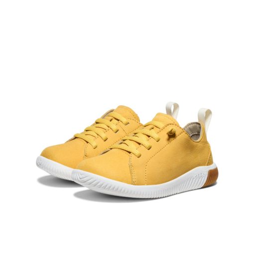 Little Kids' KNX Leather Sneaker  |  Daffodil/Star White - Image 2
