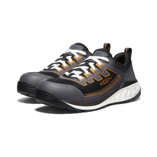 Men's Arvada Work Sneaker (Carbon Toe)  |  Black/Curry - Image 2