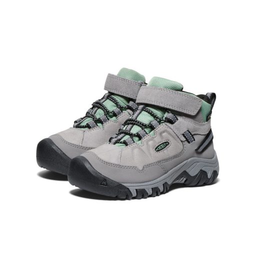 Little Kids' Targhee IV Waterproof Hiking Boot  |  Alloy/Granite Green - Image 2