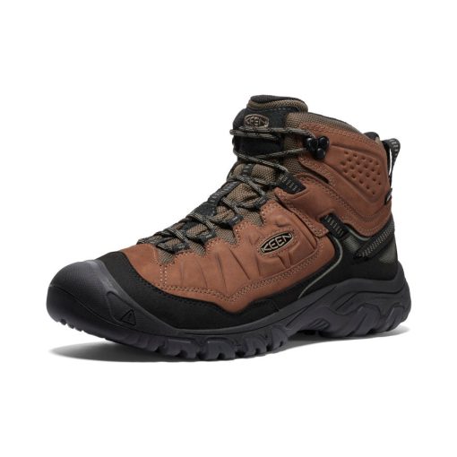 Men's Targhee IV Wide Waterproof Hiking Boot  |  Bison/Black - Image 3