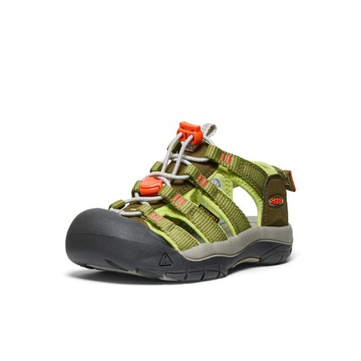 Little Kids' Newport Boundless Sandal  |  Dark Olive/Scarlet Ibis - Image 2