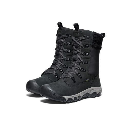 Women's Greta Tall Waterproof Boot  |  Black/Black - Image 2