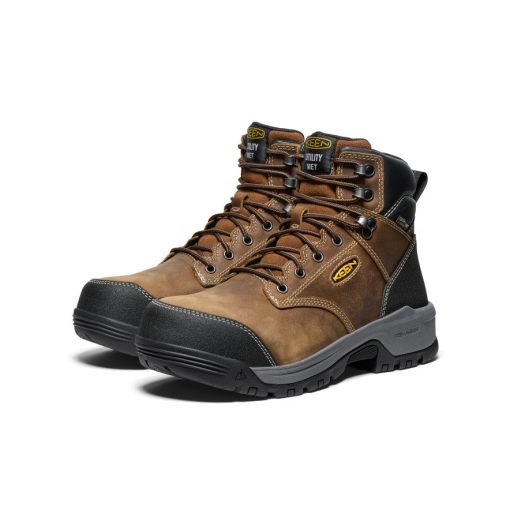 Men's Evanston 6 Waterproof Boot INT MET (Carbon Toe)  |  Bison/Black - Image 2