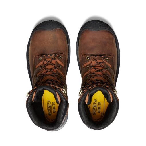 Men's Camden 8 Waterproof Boot (Carbon Toe)  |  Leather Brown/Black - Image 4