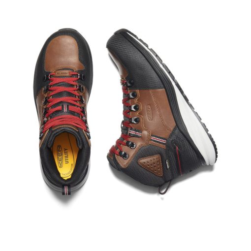 Men's Red Hook Waterproof Boot (Carbon Toe)  |  Tobacco/Black - Image 4