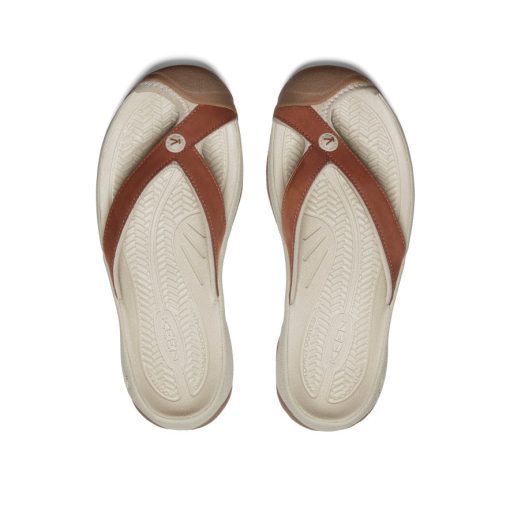 Women's Waimea Leather Flip-Flop  |  Sorrel Horse/Plaza Taupe - Image 4