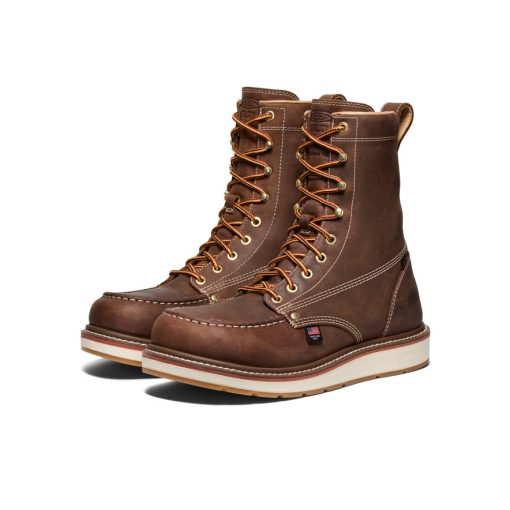 Men's Liberty 8 Waterproof Boot (Carbon Toe)  |  Leather Brown/Gum - Image 2