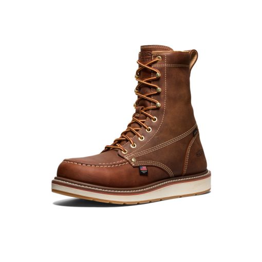 Men's Liberty 8 Waterproof Boot (Soft Toe)  |  Leather Brown/Gum - Image 3