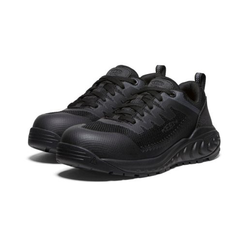Women's Arvada Work Sneaker (Carbon Toe)  |  Black/Black - Image 2