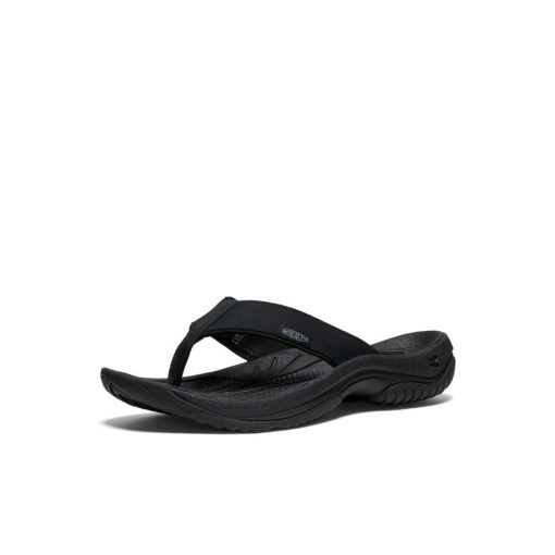 Men's Kona Leather Flip-Flop  |  Black/Steel Grey - Image 2
