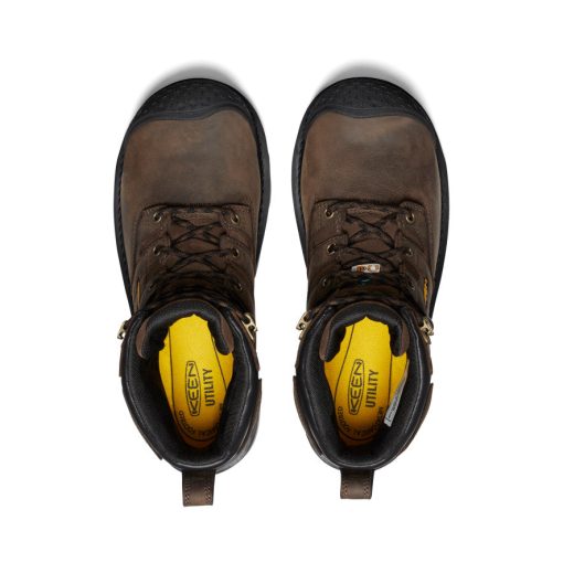Men's CSA Camden 6 Waterproof Boot (Carbon Toe)  |  Dark Earth/Black - Image 4